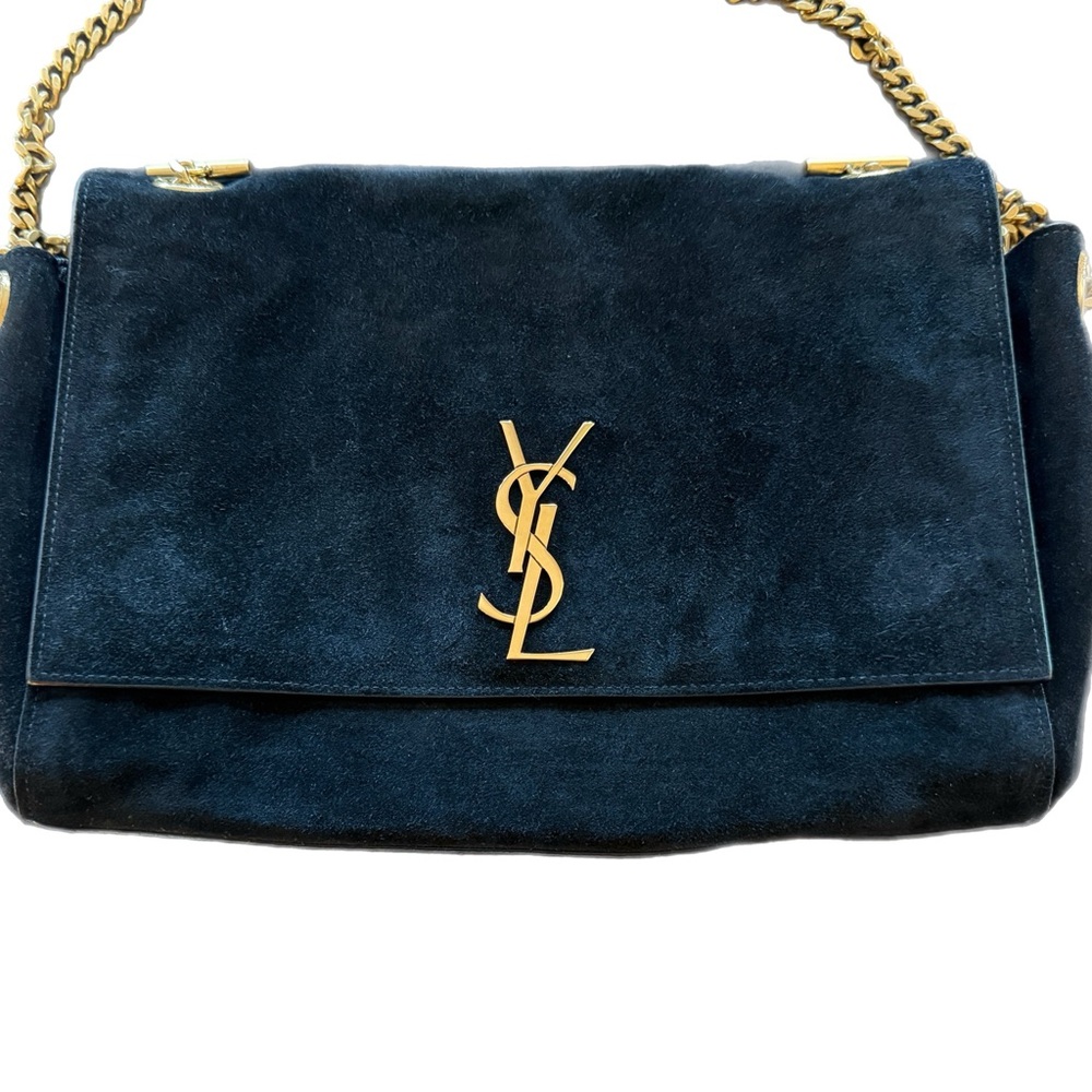 YSL Kate Medium Black Suede/Smooth Leather Reversible Crossbody Bag - Picture 6 of 16